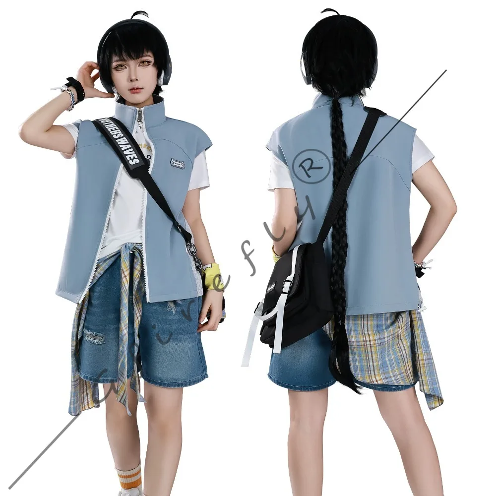 Game Wuthering Waves Rover Cosplay Full Set Vest Jacket Hat Daily Casual Halloween Party Wear Stage Performance Costume