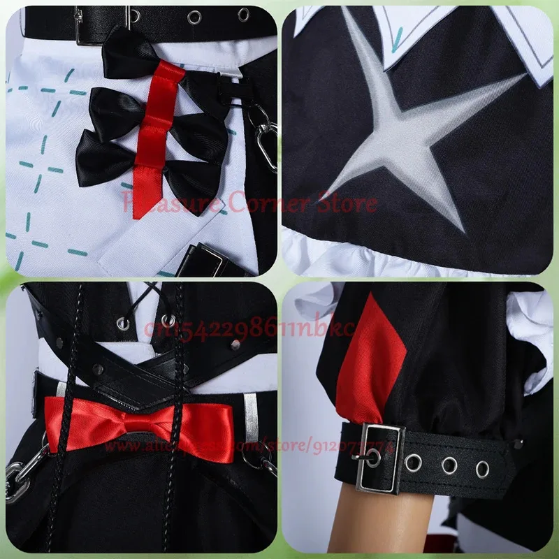 2025 Zenless Zone Zero Adereços ZZZ Cosplay Traje Vestido Peruca de Cauda Conjunto Completo Ellen Joe