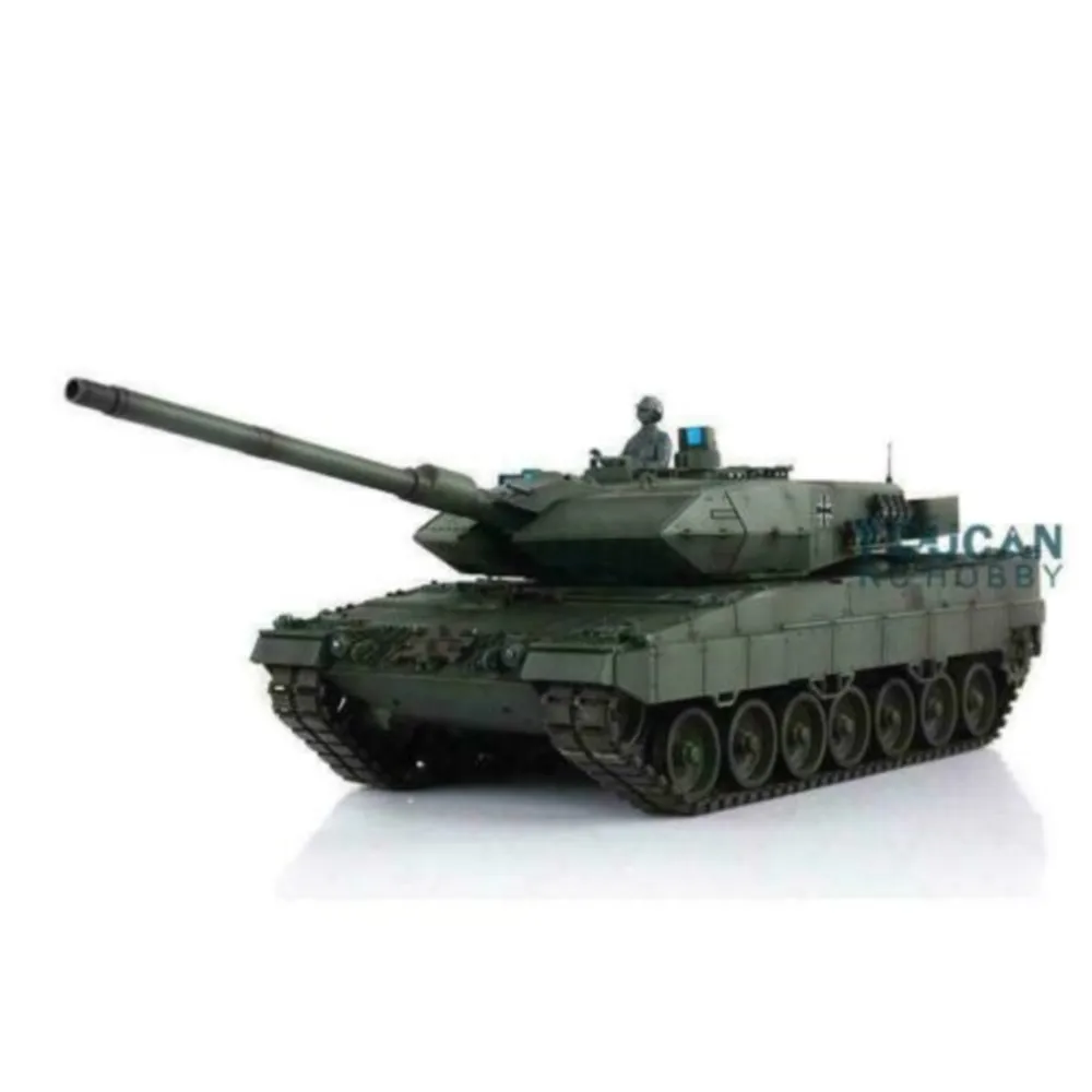 Carro armato RC Heng Long 1/16 7.0 Plastica Leopard2A6 3889 360 °   Torretta rotante effetto fumo BB Pellet giocattoli militari RC Panzer regalo