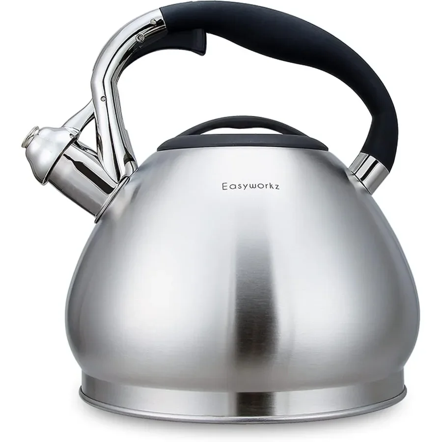 

Whistling Stovetop Tea Kettle for Home and Camping Use Food Grade Stainless Steel Hot Water Tea Pot with Loud Whistle 3.1 Quart