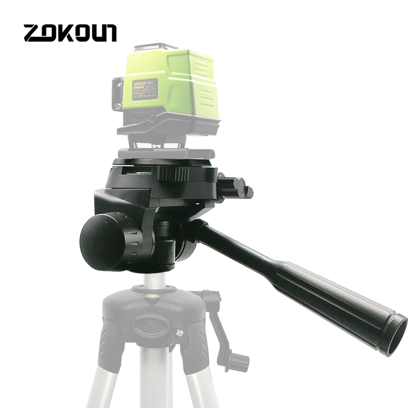 ZOKOUN 3D Adjustable Tripod Head Handheld Laser Level Holder Stand Head 1/4