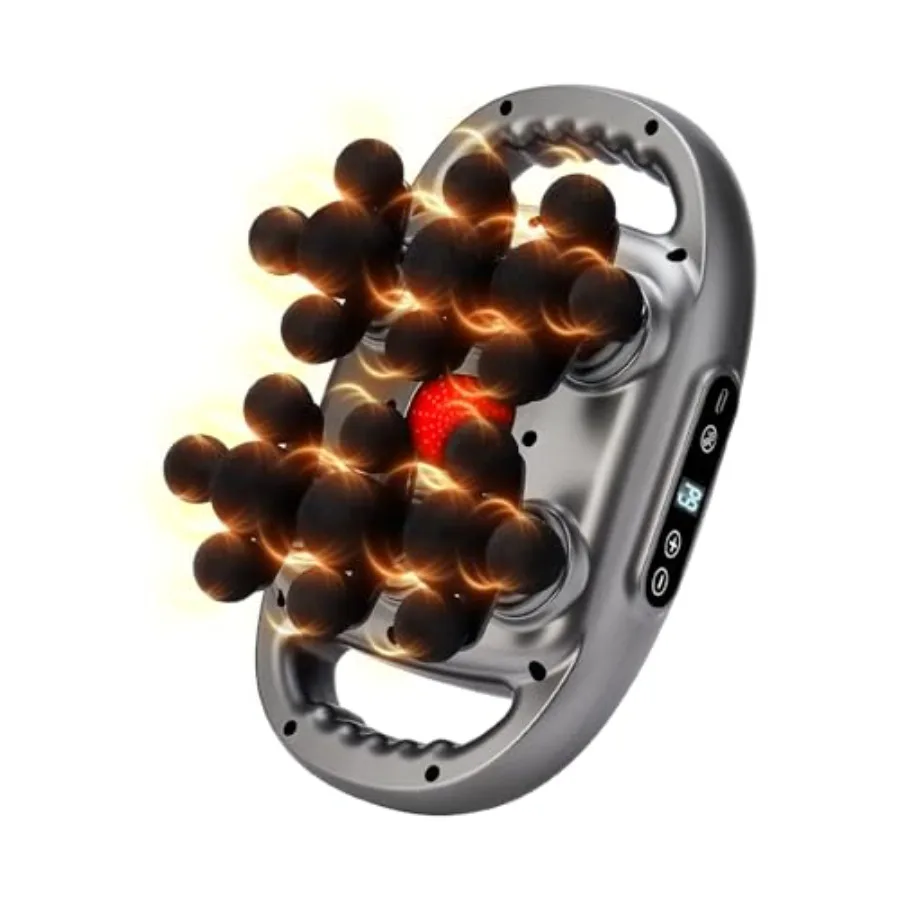 

Массажный пистолет с 22 насадками для ног, спины, шеи и плеч, с регулируемыми режимами и интенсивностью, фасциальный массажер для спортсменов, подарок на день рождения