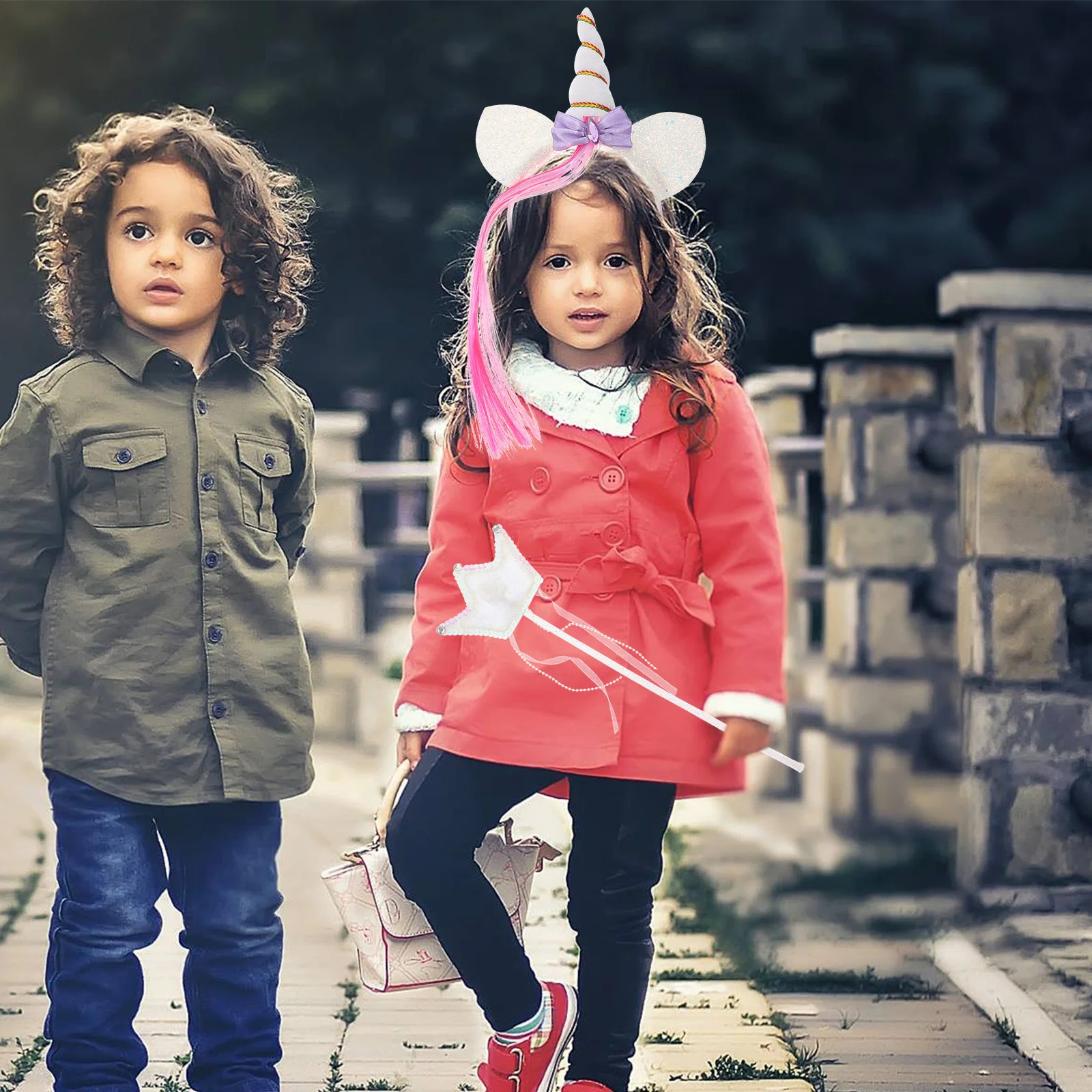 1Set Eenhoorn Haarband Mooie Meisjes Accessoire Herbruikbare Kostuum Wand Delicate Fee Hoofdband Verjaardagsfeestje Cadeau