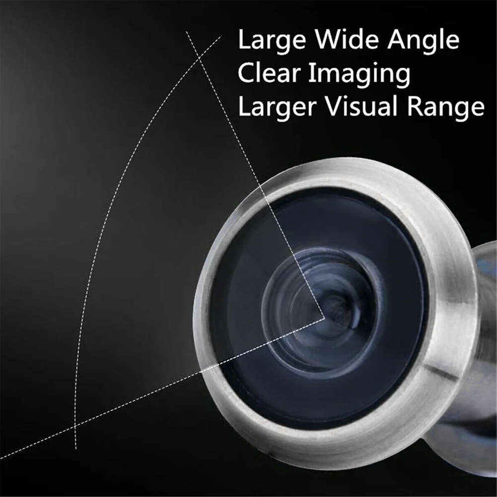 Door Viewer 200 Degree Wide Angle Door Peephole Viewer Security Peek Hole Glass Lens Home Improvement Door Hardware Accessory