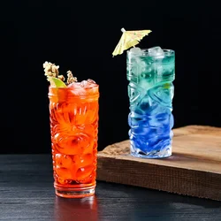 430ml Creative Ghost Face Transparent Glass Beer Cup Halloween Bar Home Lion Face Juice Cocktail Cup