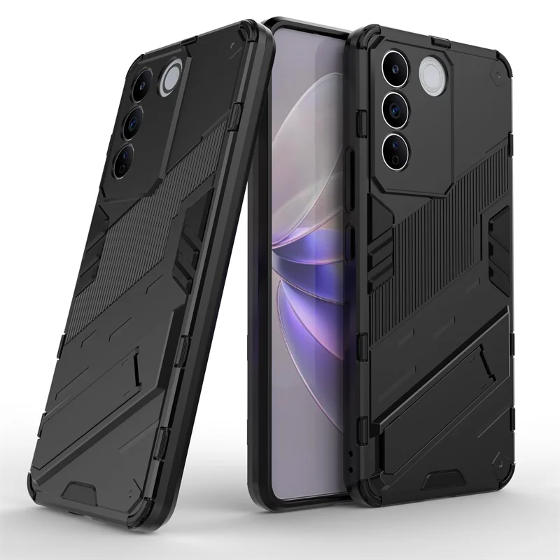 For Vivo V25e Mexico Version Case Cover Vivo V25e Coque Fundas Shell Punk Armor Shockproof Hard PC Stand Phone Bumper Vivo V25e