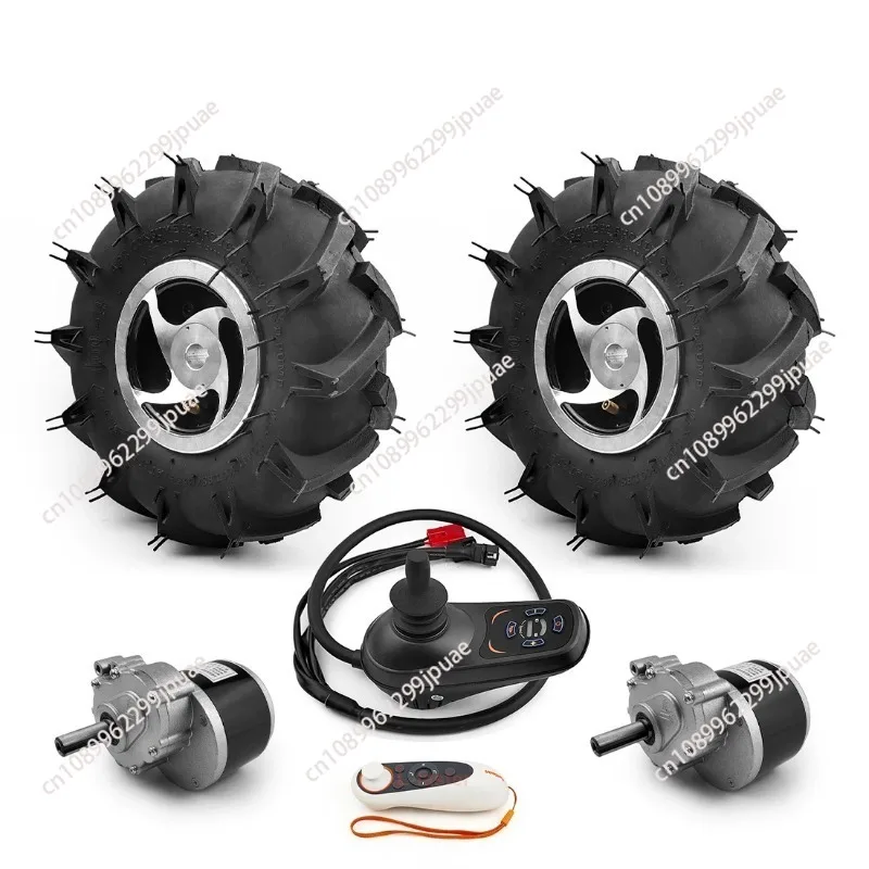 10 Wheels 24V 700W Dual Drive Motor Kit 4.10-4 Off-Road Tires