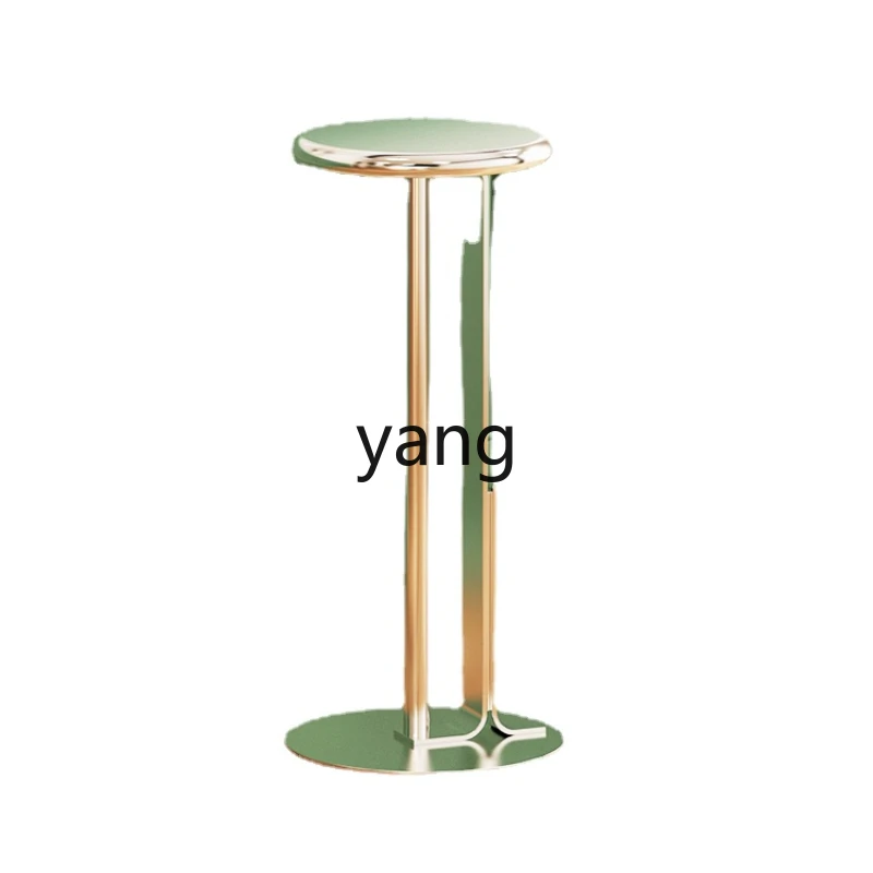 

Yjq Outdoor Stainless Steel Bar Chair High Stool Courtyard Outdoor Bar Chair Outdoor Household Light Luxury Kitchen Island