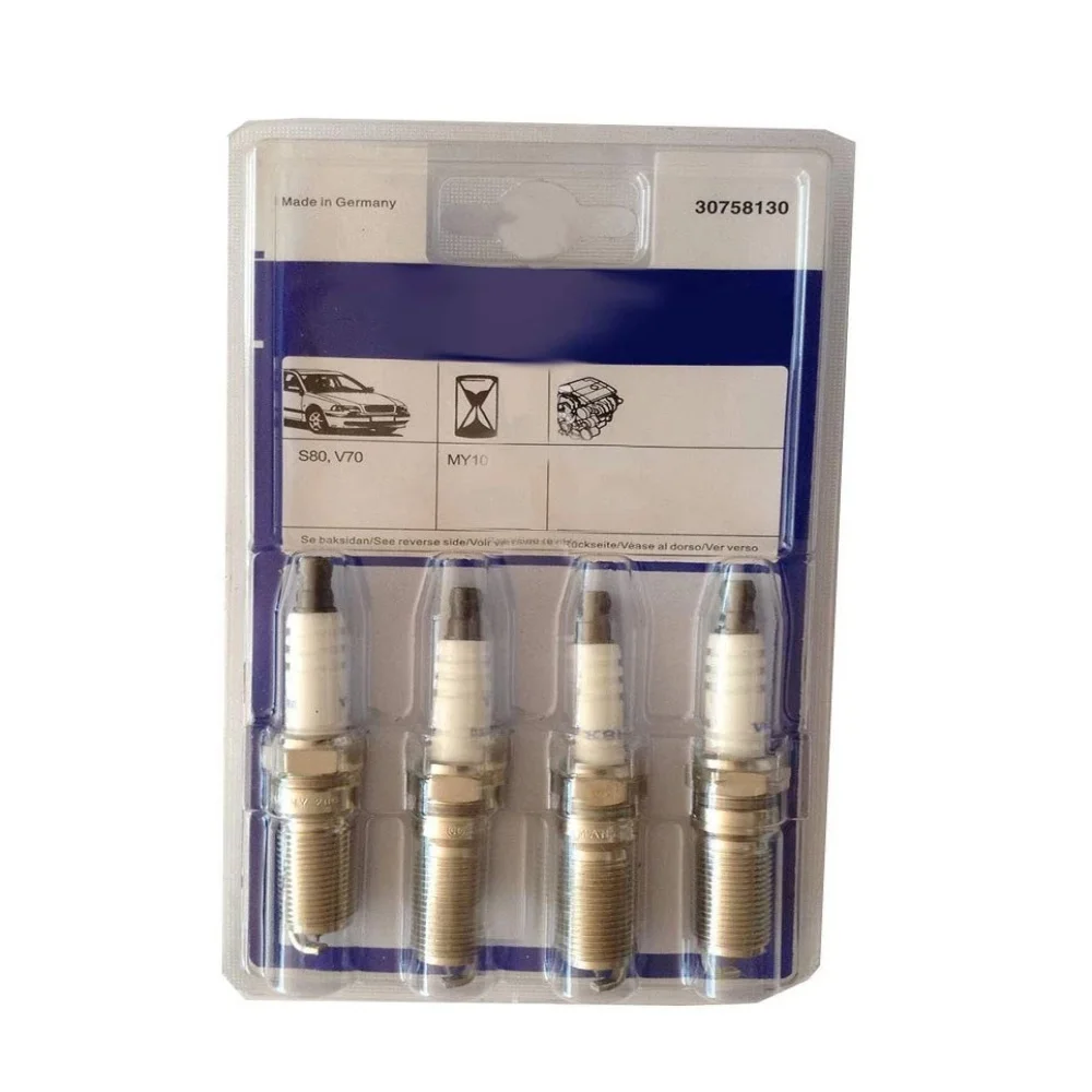 

OEM 30758130 Новая платиновая свеча зажигания для оригинальных запчастей Volvo S80LS60V60XC60, 4 цилиндра с двойным сцеплением 2,0 T