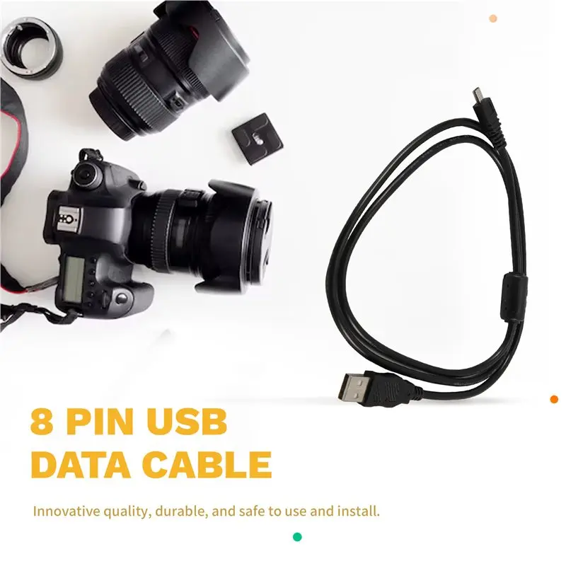BNVN-UC-E6 Data Cable Digital Camera USB Mini 8 Pin Universal For Nikon Fuji Panasonic Olympus Sony With Magnetic Ring