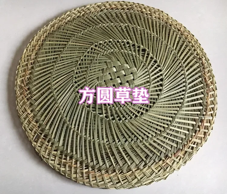 

Factory direct sale round grass mat steamer grass mat xiaolong mat bun dumpling mat cage drawer mat non-stick steamed bun mat