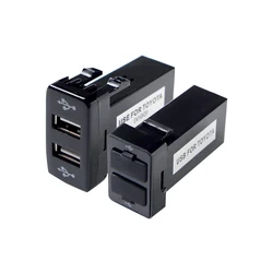 12V Car Dual USB Charger Adapter ABS Socket Charger Switch Connector For Voor Volkswagen T5 Transporter 2003-2006 2007 2008 2009