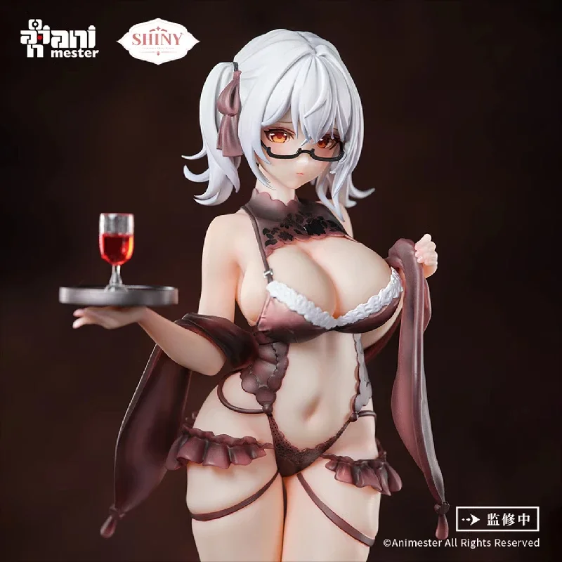 

Original 270mm NSFW AniMester Shiny Series Wine Waiter Girl Cynthia 1/6 PVC Action Figure Toy Adults Collection Model Doll Gifts