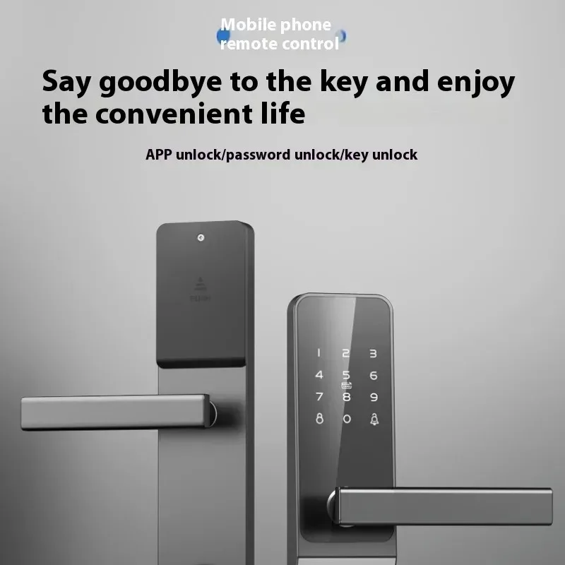 APP Smart Door Lock Anti Theft Electronic Lock Hotel IC Card Remote Control Apartment Password Opening with Key and Lock Body