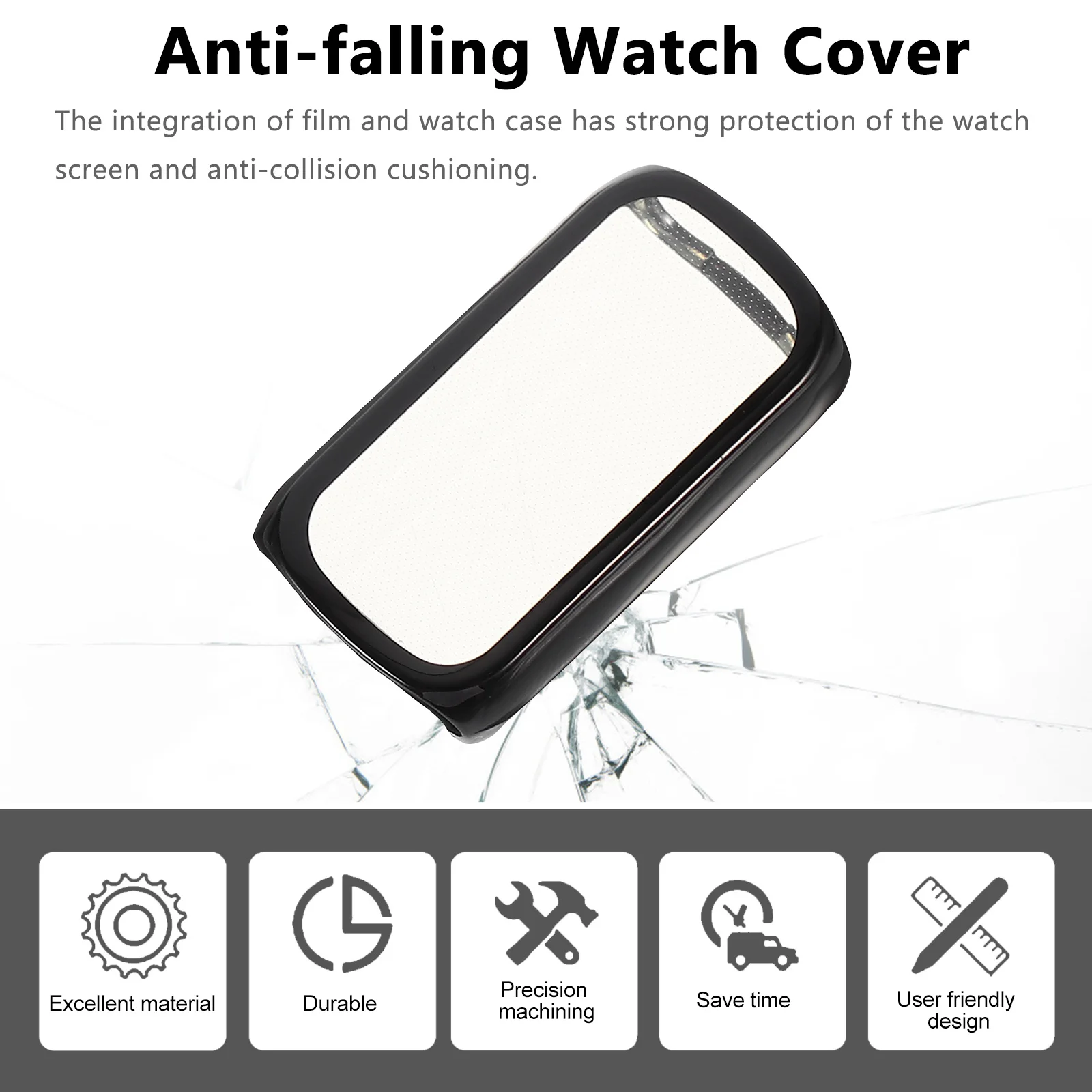 2 stks Tpu Horloge Screen Protector Case Volledige Dekking Anti-Kras Smartwatch Bescherming Shell Duurzame Cover Compatibel met Luxe