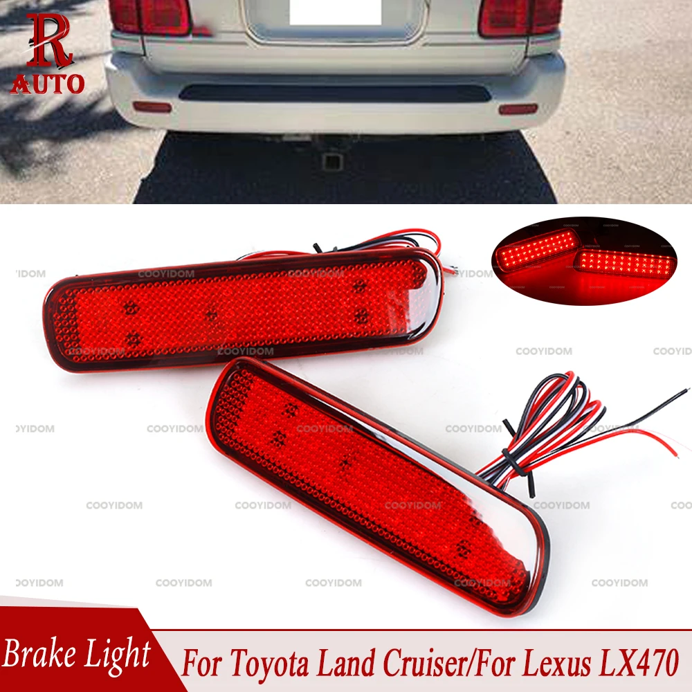 R-AUTO Brake Lamp Tail Lantern Car LED Rear Bumper Reflector Light  LED Warning light For Toyota Land Cruiser 100/Lexus LX470