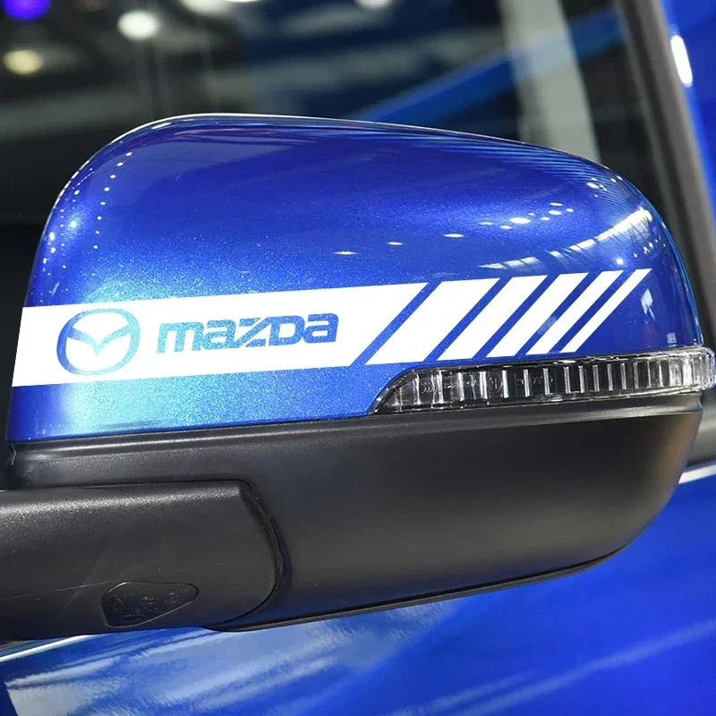 2 قطعة ملصقات مرآة الرؤية الخلفية للسيارة ديكور جسم السيارة ملصق مائي اكسسوارات السيارات لمازدا 3 6 Atenza Axela Demio CX3 CX5 MP MS RX8