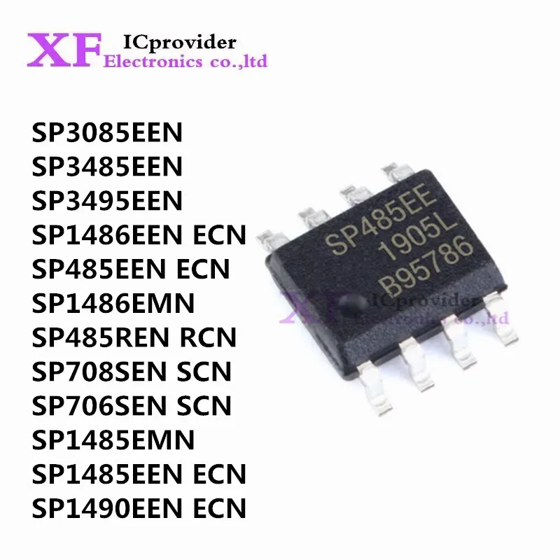 10Pcs SP485EEN ECN SP485REN RCN SP708SEN SP706SEN SCN SP1485EMN SP1485EEN ECN SP1486EMN SP1486 SP1490 SP3495 SP485 SP3485 SP3085