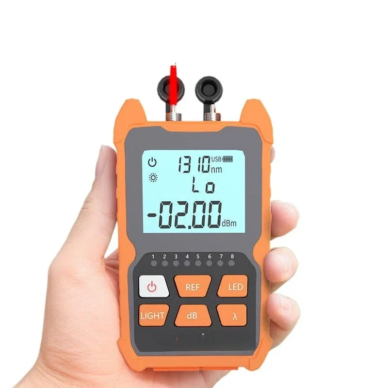 

High-precision optical power meter, light meter, mini portable light attenuation tester, rechargeable red light