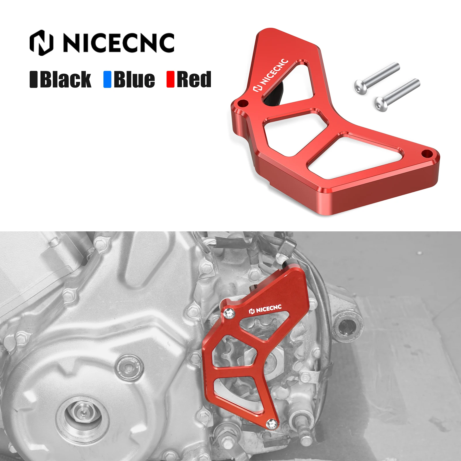 

For Raptor Yamaha 700R Aluminum Sprocket Cover Guard Chain Guide Case Saver 1S3-15421-00-00 For Yamaha Raptor 700 2006-2025