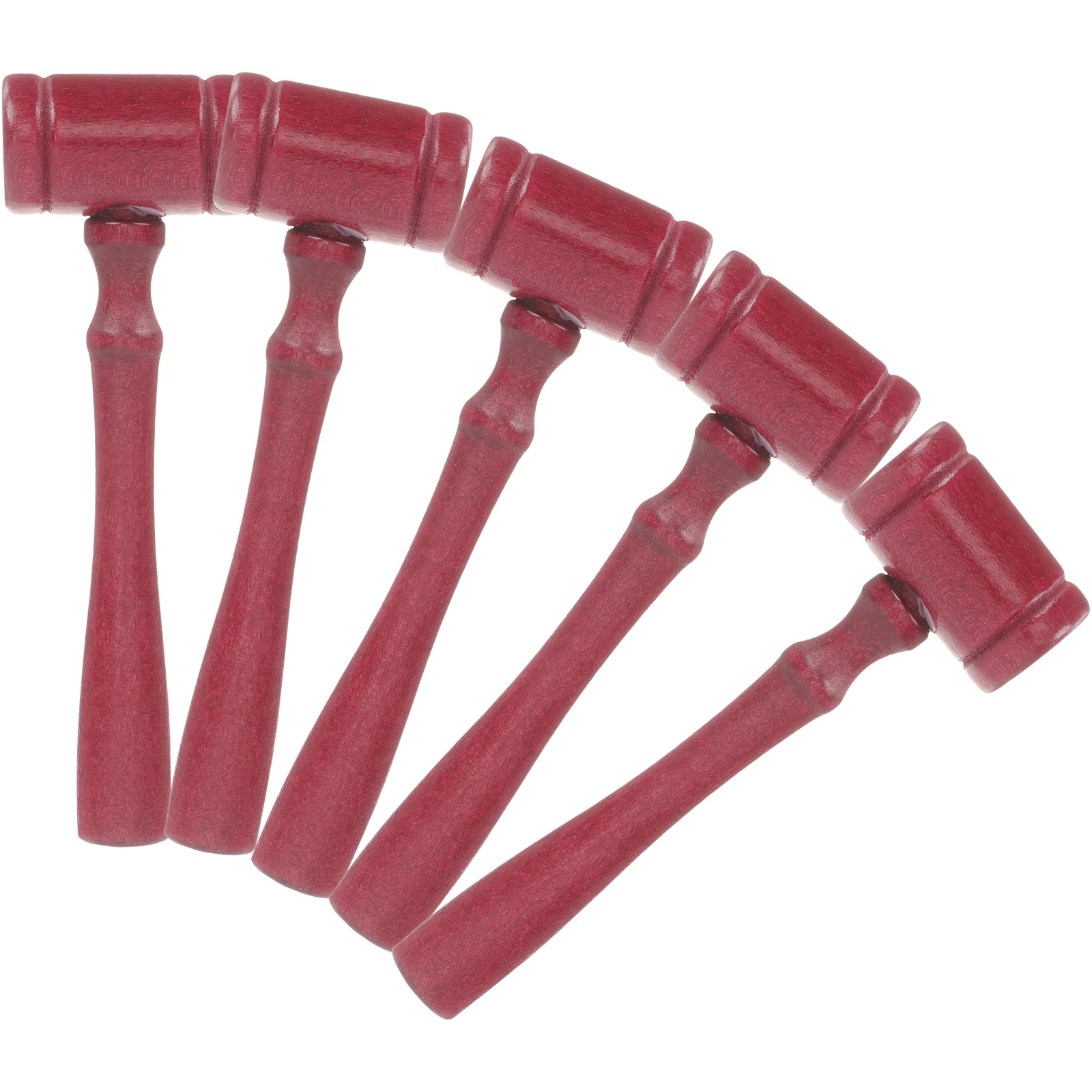 

10pcs Judge Gavel Wooden Craft Gifts For Friends Safe Red Color Role Play Plaything Law Theme Decor