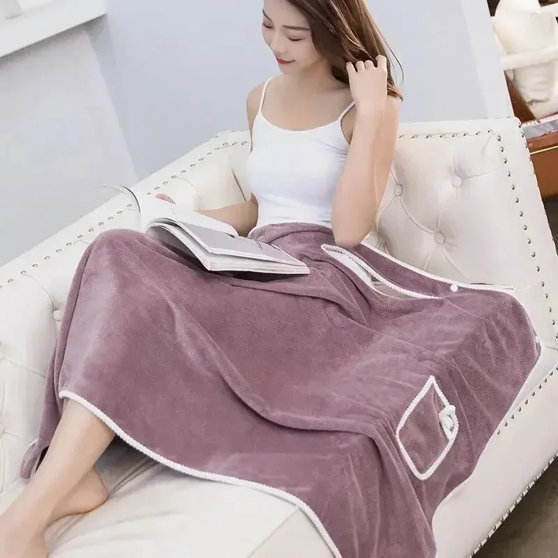 Wearable Fast Drying Bath Towels for Women and Girls, Beach Spa Bathrobes, Wash Clothing, Shower Bath and Gym Towel