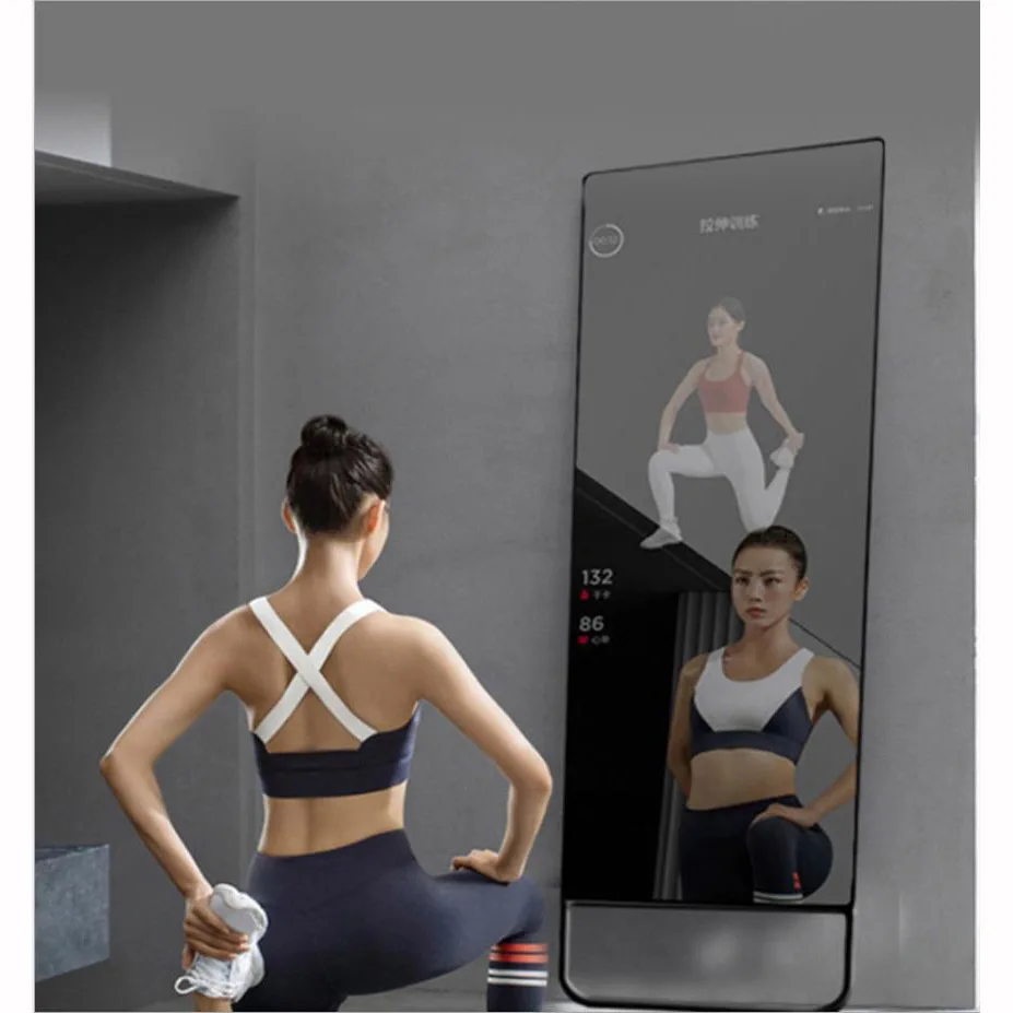 49 Inch WIF Interactive Android LCD Touch Screen Exercise Mirror Gym Smart Fitness Mirror With Camera