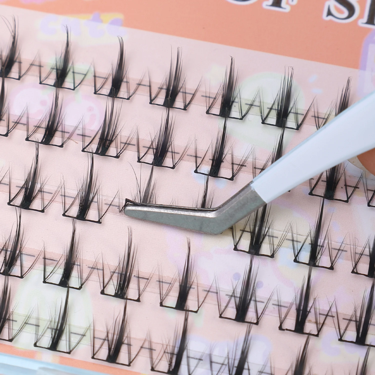 1 Stück Wimpernpinzette Verlängerung Blau-Weiß Edelstahl Superharte Pinzette mit Faserspitzen Hochpräzise antistatische Pinzette
