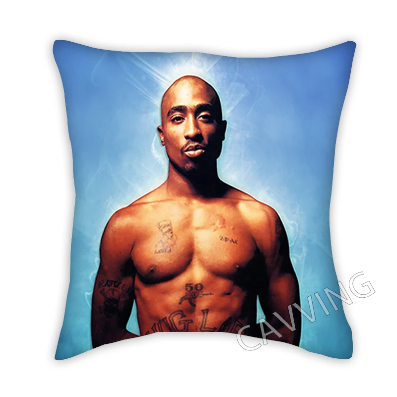 Tupac 3d impressão poliéster fronhas decorativas lance travesseiro capa quadrada zíper casos fãs presentes decoração da sua casa