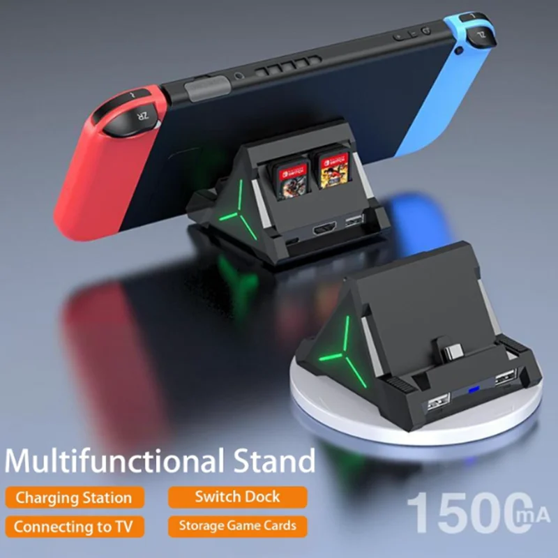 Switch Screen Changing Base Multifunctional Charger With 4 K HDMI and USB-C PD Power Station with USB 3.0 Ports