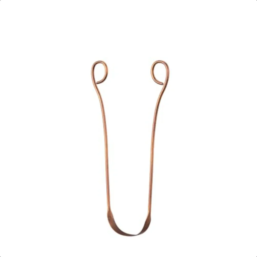 منظف اللسان المعدني الأيورفيدا 100 من النحاس النقي من إيزابيلا، خالٍ من مادة BPA للبالغين والعناية الطبيعية بالفم #1