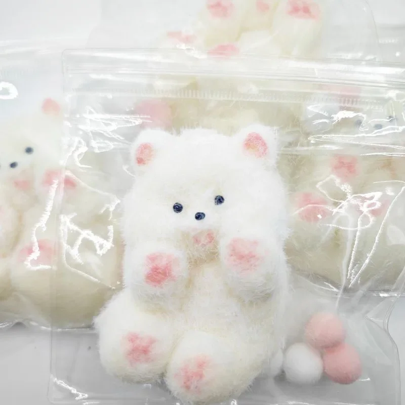 Kawaii Flocked Bunny Angel Sheep Seal Chick Curly Dog Relieve Stress Irritability Fingertip Toy Sensory Autism Kids Squishy Gift