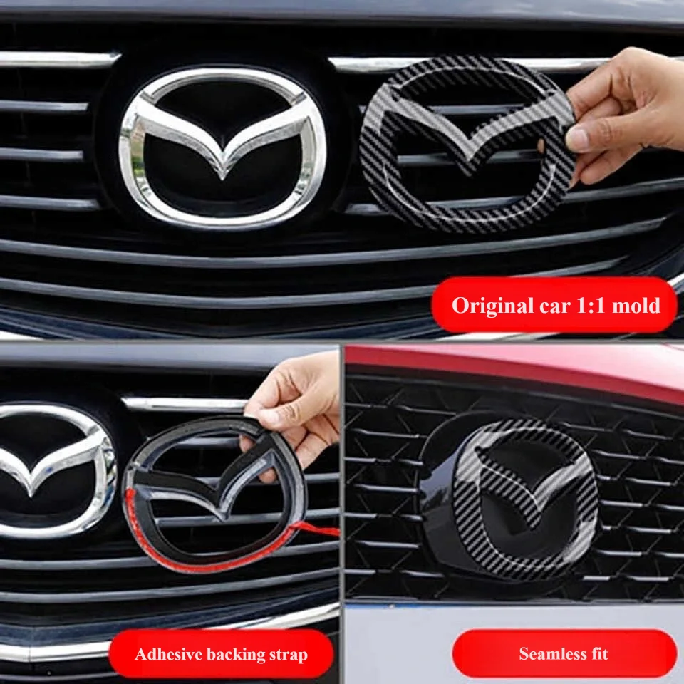 Mazda Car ABS Material Front Grille Logo/Steering Wheel/ Rear Logo/Cover Style Vehicle Logo for Mazda6/Mazda3/CX-4/CX-30/CX-5