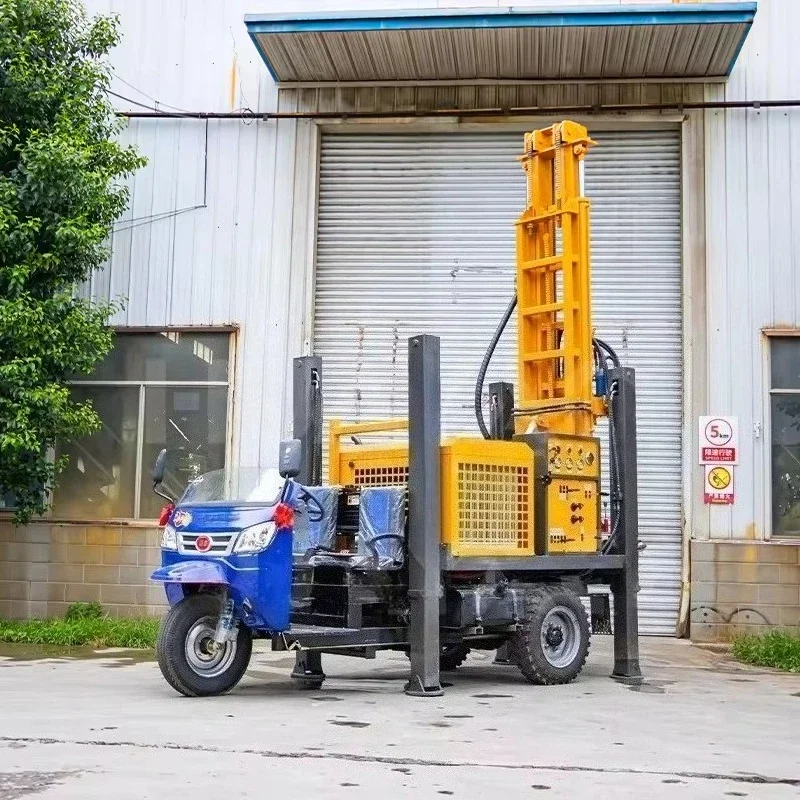

Custom Tricycle-Mounted Water Well Drill Rig, 200m Diesel/Pneumatic Dual-Purpose Drilling Machine