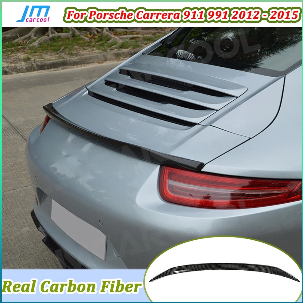 Carbon Fiber Car Rear Trunk Boot Spoiler FRP Lip wings For Porsche Carrera 911 991 2012 2013 2014 2015 VRS 911 V-RT Style