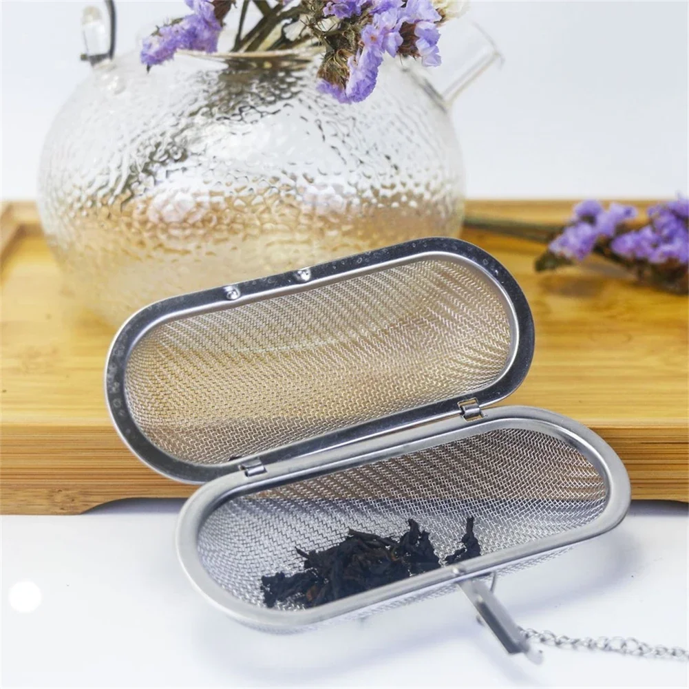 20pcs Oval Stainless Steel Mesh Tea Ball Infuser Loose Leaf Tea Spice Herb Tea Strainer