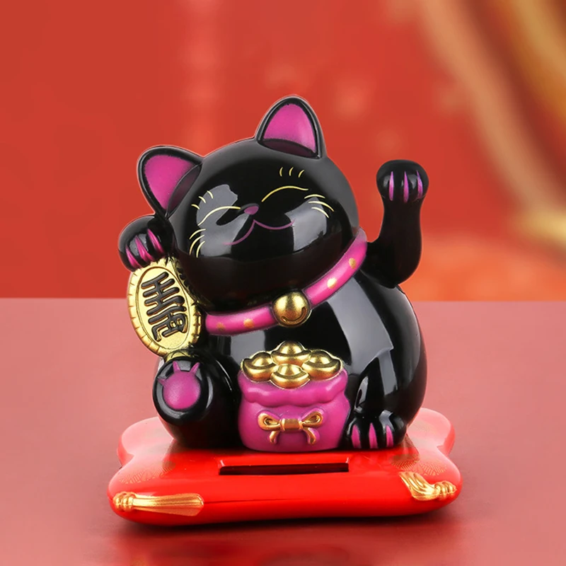 Chat porte-bonheur solaire 62Maneki Neko pour la décoration de la maison, du bureau et de la voiture