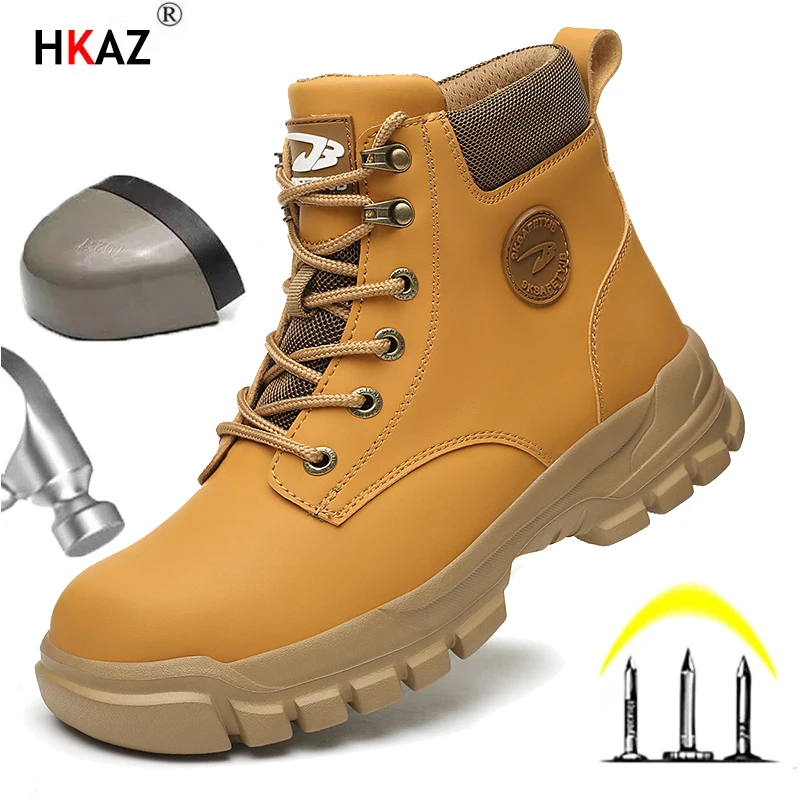 Safety shoes work shoes steel toe men puncture-protective work boots indestructible safety lightweight