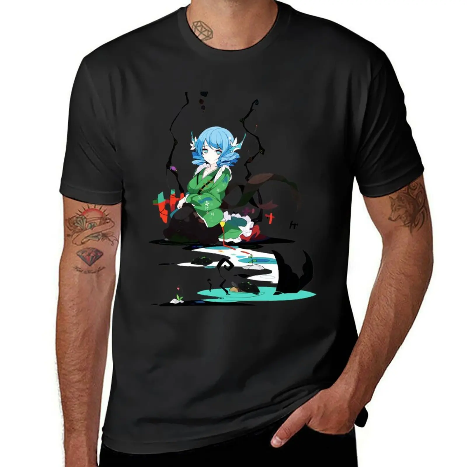 Touhou Project - Wakasagihime T-Shirt boys whites oversized quick-drying funnys mens cotton t shirts