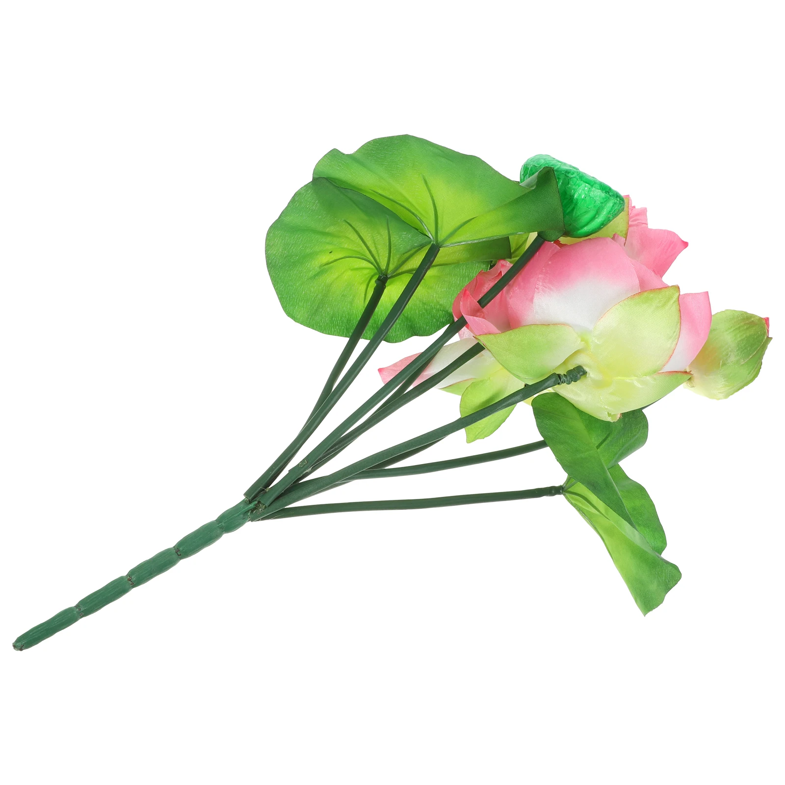

Artificial Lotus Stems Pink Realistic Fake Lotus Flower Decor for Wedding Vase Office Garden Lightweight Compact Size