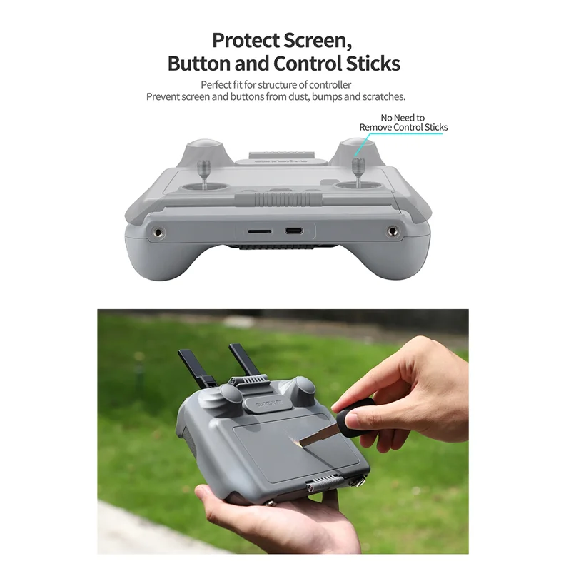 AY14 -Sunnylife For DJI RC2 Remote Control Air 3/Mini3 Pro Hood Sub-Plate Multifunctional Portable Protective Cover Easy Install