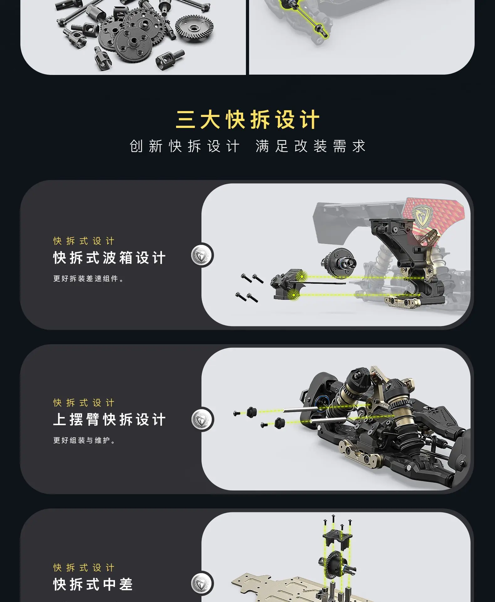 Random Recon Yuelong Scale Knight 1/8 4WD Brushless RC Monster Truck Canglong Red Dragon Edition - Random Recon