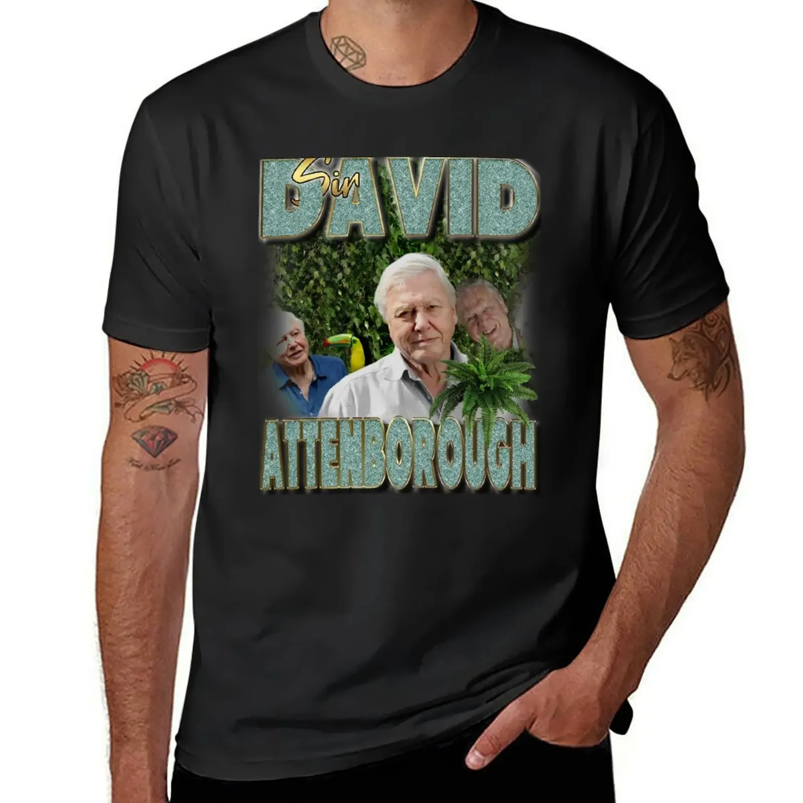 

Sir David Attenborough 90s Style T-Shirt shirts graphic tees anime tshirt aesthetic clothes heavy weight t shirts for men