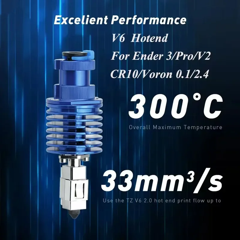 

Высокоскоростная печать Hotend Upgrade TZ V6 2.0 Hotend Kit Ender 3/3 PRO/VORON 2.4 Hi-End Extruder J-head для Prusa Ender 3 V2/CR10
