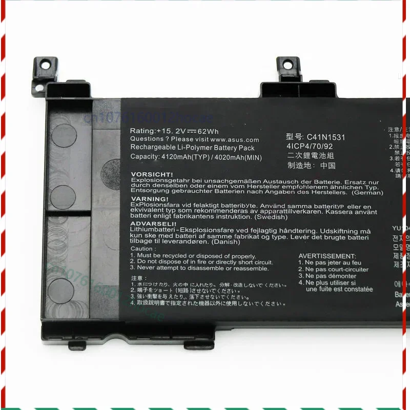 بطارية كمبيوتر محمول ل ASUS C41N1531 S5VY GL502VS G502VY FX502VS FX502VY G502VS