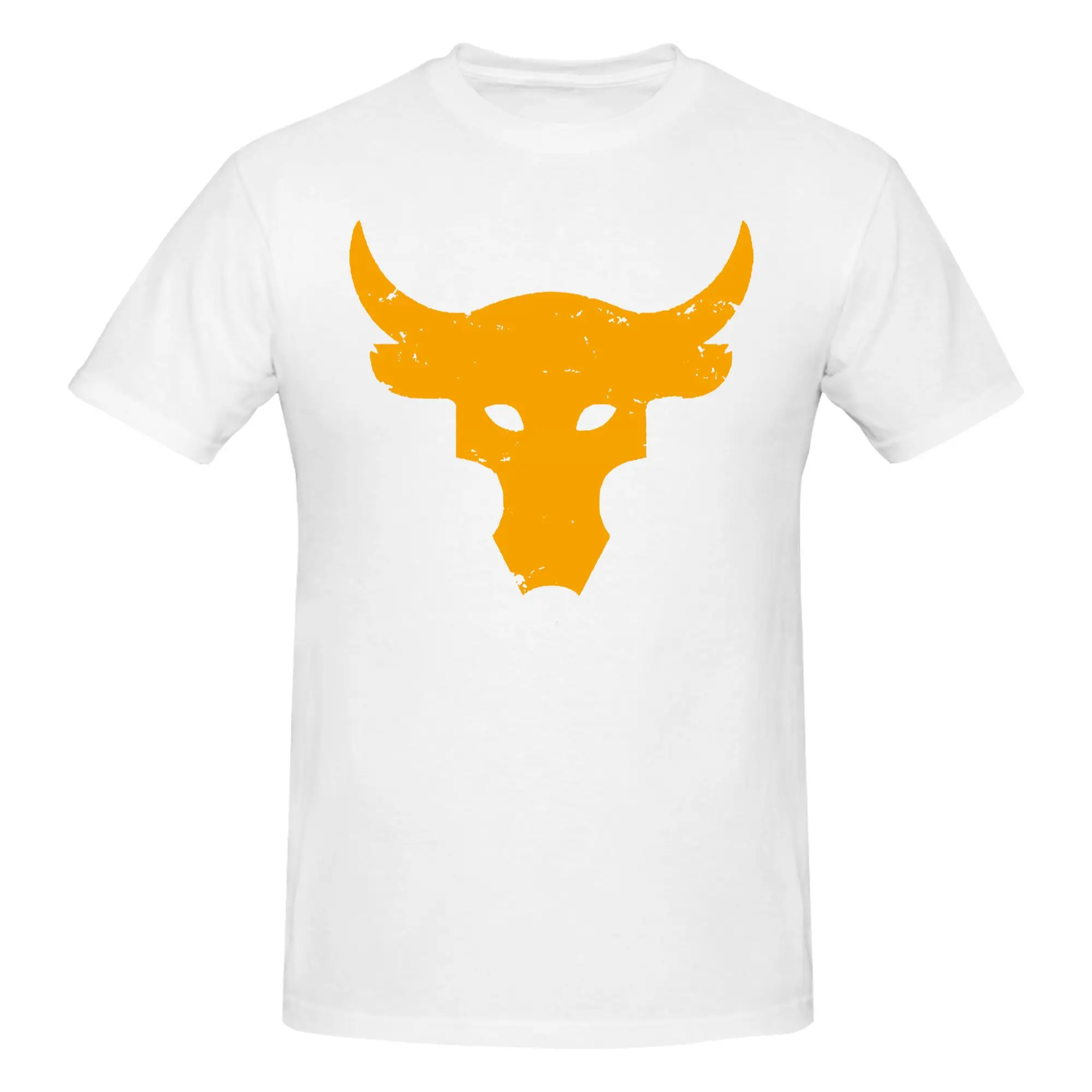 Camiseta de fitness con logotipo de Brahma Bull The Rock Project Gym, camiseta básica informal Retro con doble borde, a la moda