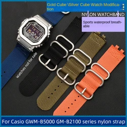 GMW B5000 nylon strap for Casio GMW-B5000 G-shock modified nylon strap GM-B2100 b2100 stainless steel strap Bracelet accessories