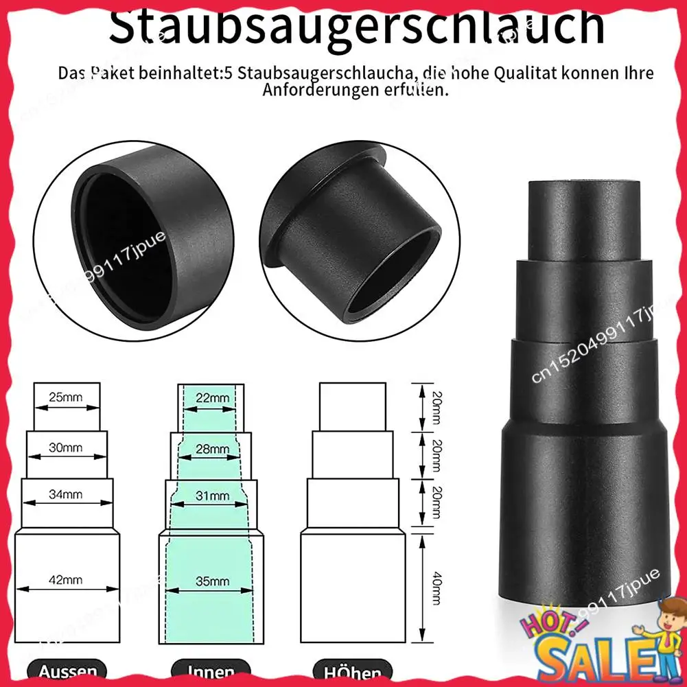 BOFO Adaptador de aspiradora de 6 piezas, adaptador universal para aspiradora, adaptador convertidor de manguera de vacío, adaptador de tubo de vacío