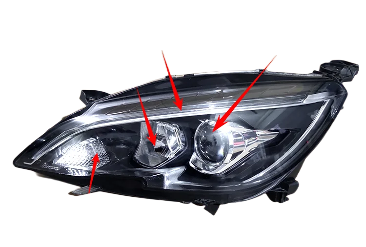 LED Headlight for Peugeot 308 16-20 Angel Eye DRL Daytime Running Light With Projector Lens