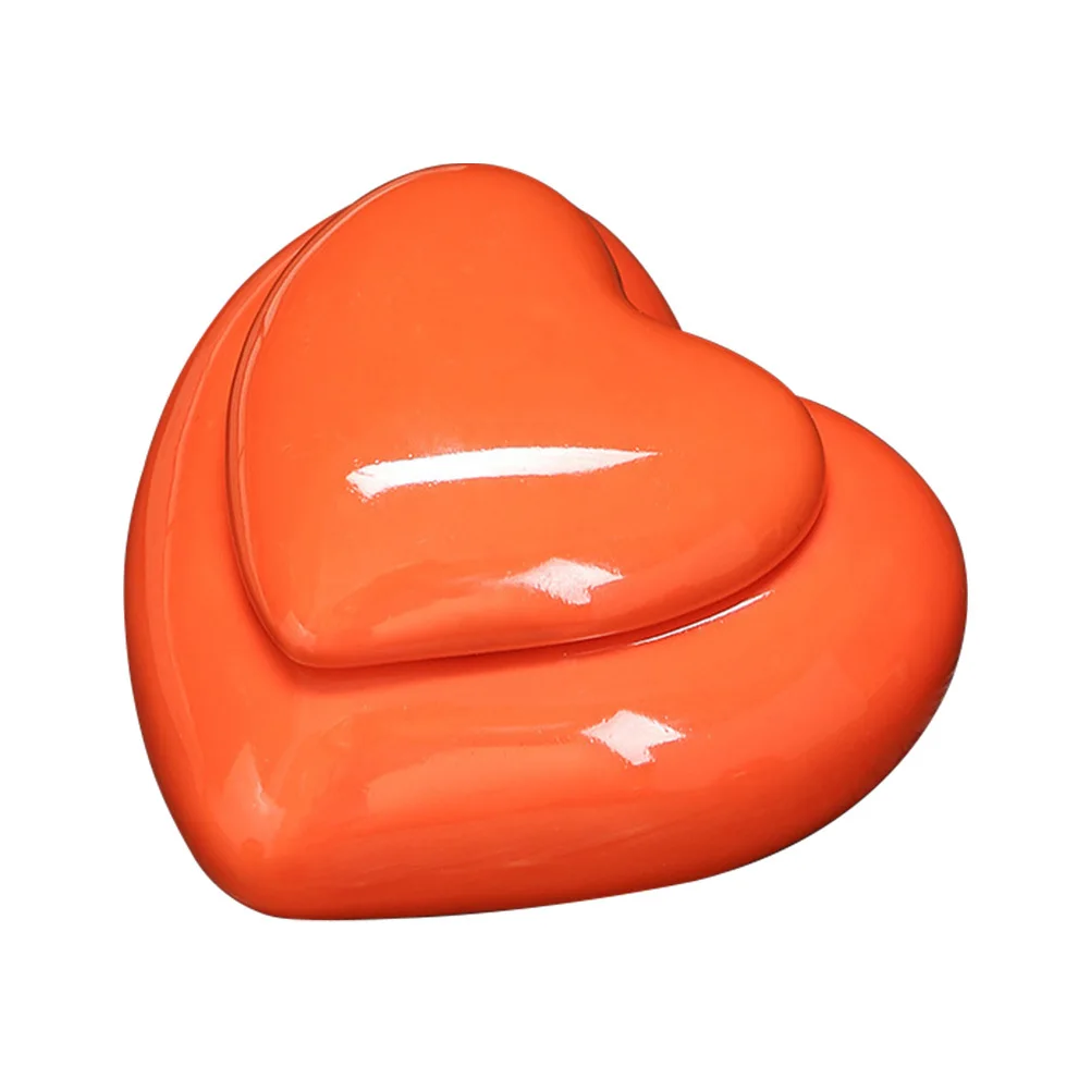 

1Pcs Creative Heart Shape Tea Canister Premium Ceramic Tea Storage Sealed Jar for Home Kitchen Gift Package